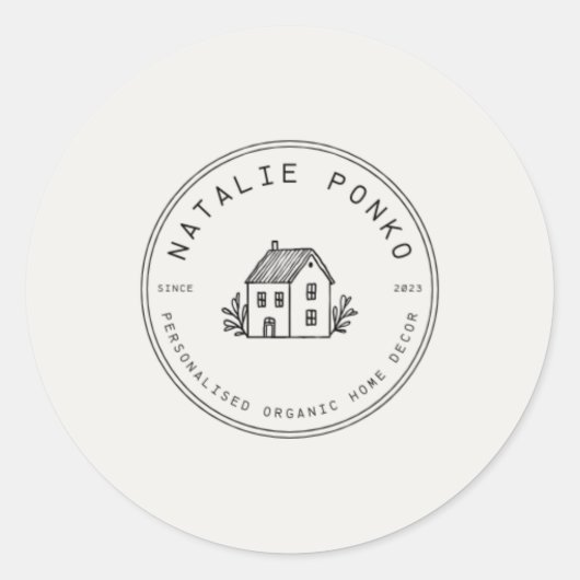 Aangepaste logo-sticker ronde sticker (Voorkant)