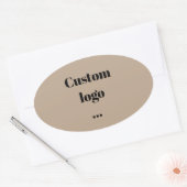 Aangepaste logo sticker, vervanging van uw logo ovale sticker (Envelop)