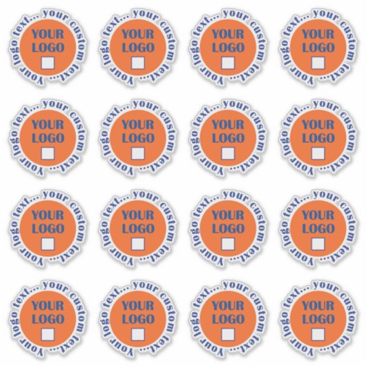 Aangepaste Logo Stickers 16 per vel (Voorkant)