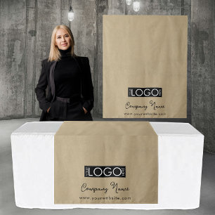 Aangepaste Logo Tafel Runner Banner Script Kraft Wandkleed