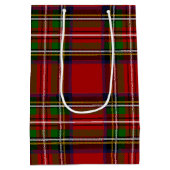 Aangepaste Logo Tartan Papieren Geschenktas Medium Cadeauzakje (Achterkant)