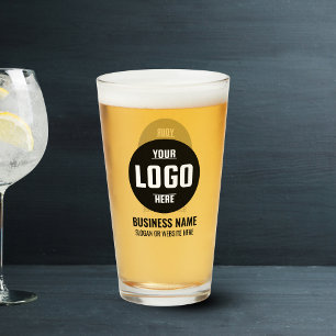 Aangepaste Logo & tekst 16oz gepersonaliseerd bier Glas