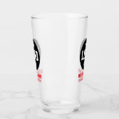 Aangepaste Logo & tekst 16oz rood gepersonaliseerd Glas (Links)