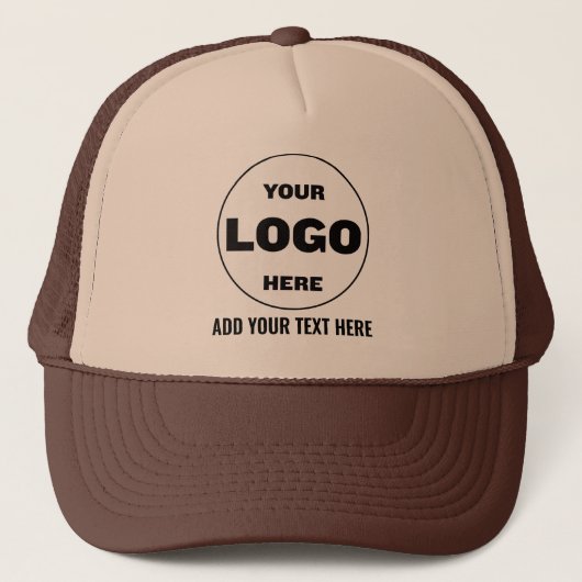 Aangepaste Logo & Tekst Baseball Trucker Hat - Bru Pet (Voorkant)