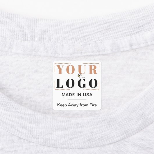 Aangepaste Logo tekst en landelijke kleding Labels (Aangebracht)