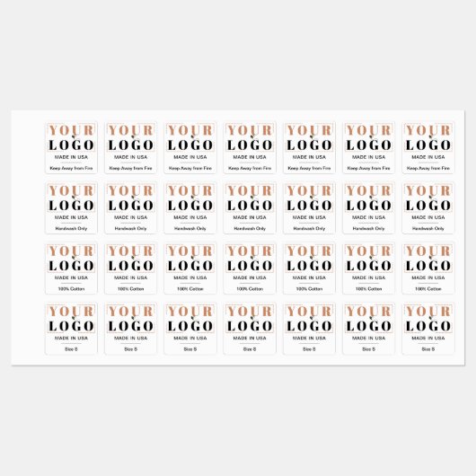 Aangepaste Logo tekst en landelijke kleding Labels (Vel)