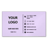 Aangepaste Logo tekst gepersonaliseerde Visitekaar Magnetisch Visitekaartje (Voorkant)