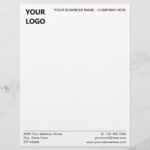 Aangepaste Logo Tekst Info Bedrijf Letterhead Sjab Briefhoofd