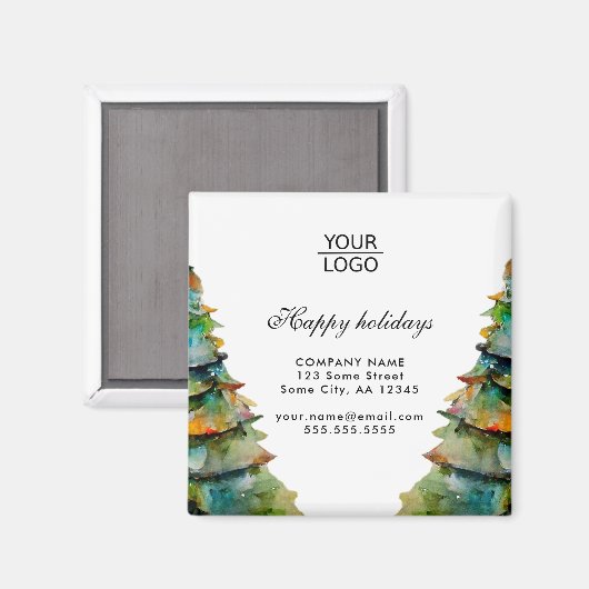 Aangepaste Logo tekst kerstboompromotie toevoegen Magneet (Voorkant / Achterkant)