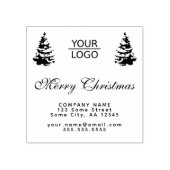 Aangepaste Logo tekst kerstboompromotie toevoegen Rubberstempel (Afrduk)