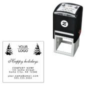 Aangepaste Logo tekst kerstboompromotie toevoegen Zelfinktende Stempel (In situ)