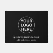 Aangepaste Logo & Tekst l Welkom Zwart & Wit Promo Deurmat (Voorkant)