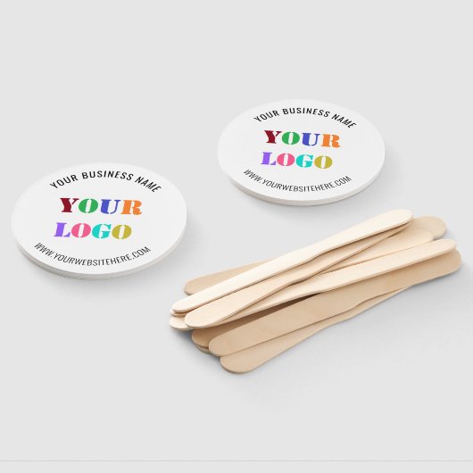 Aangepaste Logo Tekst Promotionele Business Hand F Handwaaier (Niet-gemonteerd)