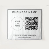Aangepaste Logo-tekst QR-code Event Seminar Achter Wandkleed (Voorkant (horizontaal))