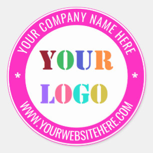 Aangepaste Logo Tekst Ronde Sticker Voorbeeld Uw K