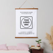 Aangepaste logo-tekst sjabloon hangend display ont wandkleed (Slaapkamer)