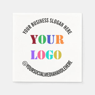 Aangepaste Logo-tekst Social Media Promotionele se Servet