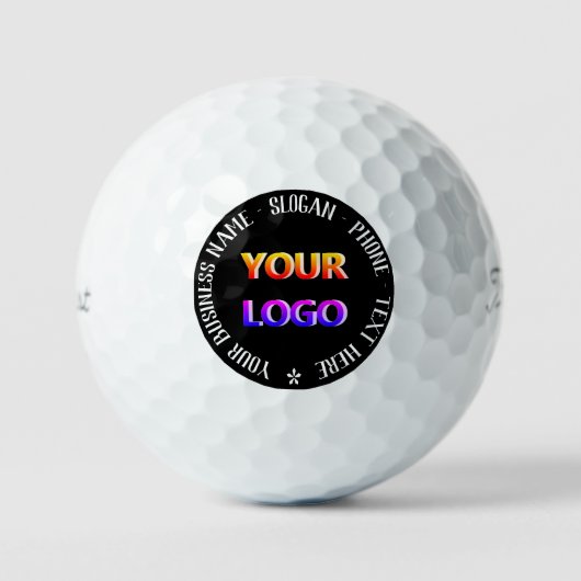 Aangepaste Logo tekst stempels golfballen Kies kle (Voorkant)