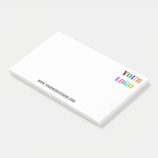 Aangepaste Logo tekst Zakelijke Post-it® notes Sja (Schuin)