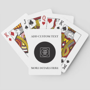 Aangepaste logo tekst Zakelijke promotieontwerp Po Pokerkaarten