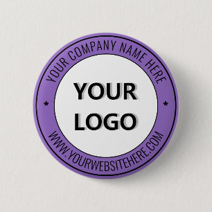 Aangepaste logo-tekstknop - Promotioneel bedrijf Ronde Button 5,7 Cm