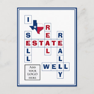 Aangepaste Logo-TEXAS Real Estate Realtor Briefkaart