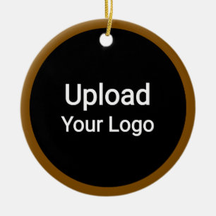 Aangepaste logo-upload Gepersonaliseerde zakelij Keramisch Ornament
