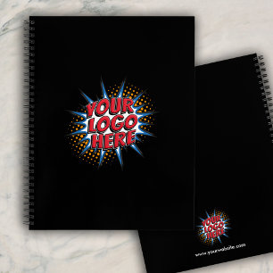 Aangepaste Logo Upload / Website - Zakelijk Zwart Notitieboek