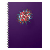 Aangepaste Logo-upload - Zakelijk Paarse Notitieboek (Voorkant)