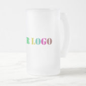 Aangepaste Logo Uw bedrijf Frosted Glass Beer Mok (Voorkant rechts)