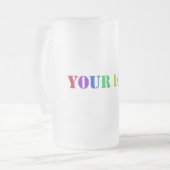 Aangepaste Logo Uw bedrijf Frosted Glass Beer Mok (Voorkant links)