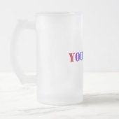 Aangepaste Logo Uw bedrijf Frosted Glass Beer Mok (Links)