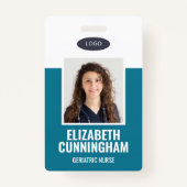 Aangepaste Logo Verpleegkundige Naam Barcode Badge (Voorkant)