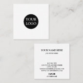 Aangepaste Logo Vierkante Visitekaartje (Voorkant / Achterkant)