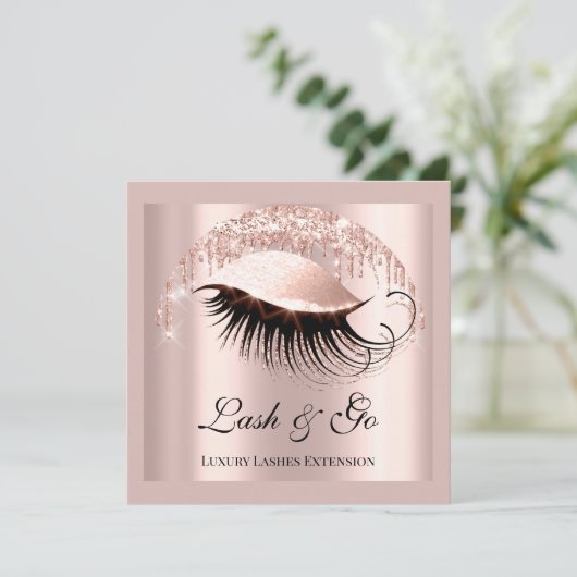 Aangepaste Logo voor aanmaakprogramma Eyelash Exte Kaart (Staand voorkant)