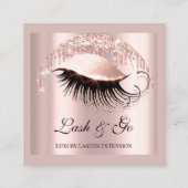 Aangepaste Logo voor aanmaakprogramma Eyelash Exte Vierkante Visitekaartje (Voorkant)