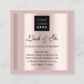 Aangepaste Logo voor aanmaakprogramma Eyelash Exte Vierkante Visitekaartje (Achterkant)