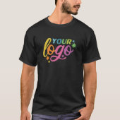 Aangepaste Logo Voor & Achterkant QR Code Modern U T-shirt (Voorkant)