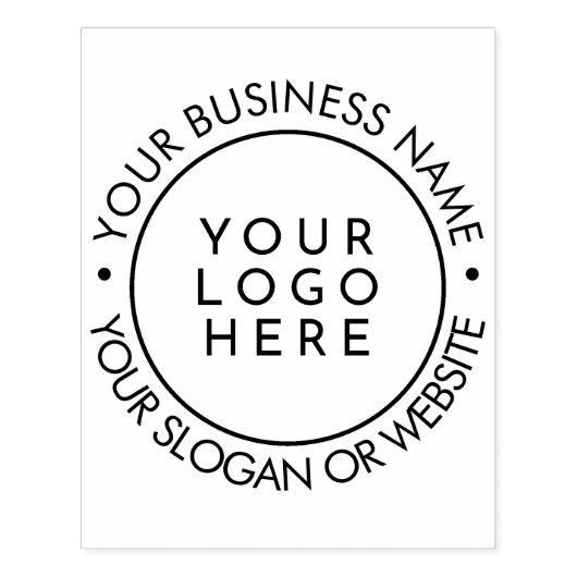 Aangepaste Logo voor bedrijven in de moderne ronde Rubberstempel (Afrduk)