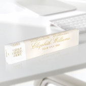 Aangepaste Logo voor eBay Classy Faux Gold Cream B Naambordje