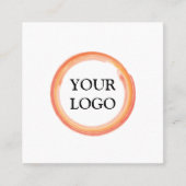 Aangepaste Logo voor eigen gebruik Vierkante Visitekaartje (Voorkant)