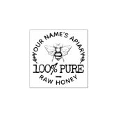 Aangepaste Logo voor  honingbijen Rubberstempel (Afrduk)