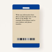 Aangepaste Logo voor medische medewerkers Badge (Achterkant)