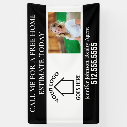 Aangepaste Logo voor onroerend goed Company Realto Spandoek (Verticaal)