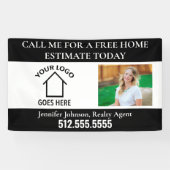 Aangepaste Logo voor onroerend goed Company Realto Spandoek (Horizontaal)