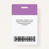 Aangepaste Logo voor Ronde Foto van werknemer Badge (Achterkant)