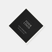 Aangepaste Logo voor zwart bedrijf Servet (Hoek)