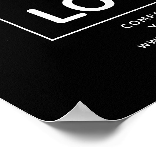 Aangepaste Logo voor zwart-witbedrijf Poster (Hoek)