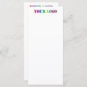 Aangepaste Logo Voorbeeld menu van uw bedrijf (Voorkant / Achterkant)