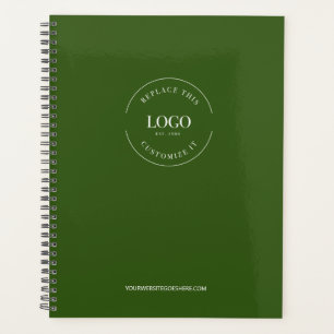 Aangepaste Logo website Eenvoudig merk Groen Planner